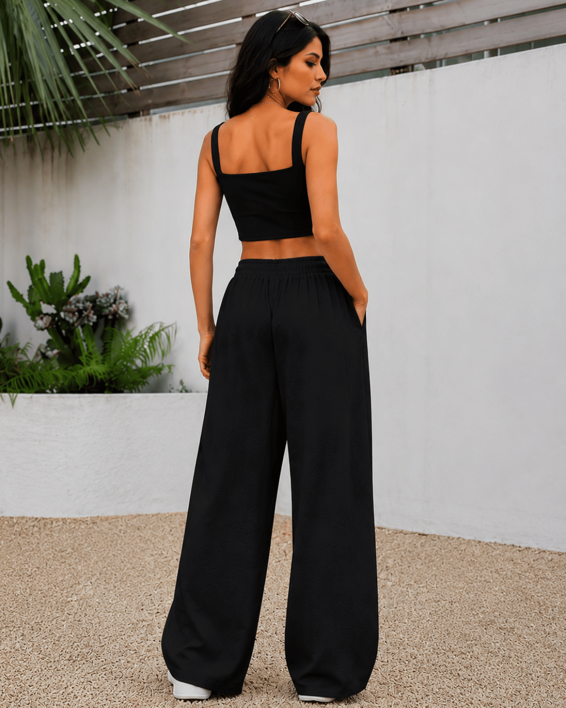 Women's Ivory Wide-Leg Trousers | Premium Everyday Pants