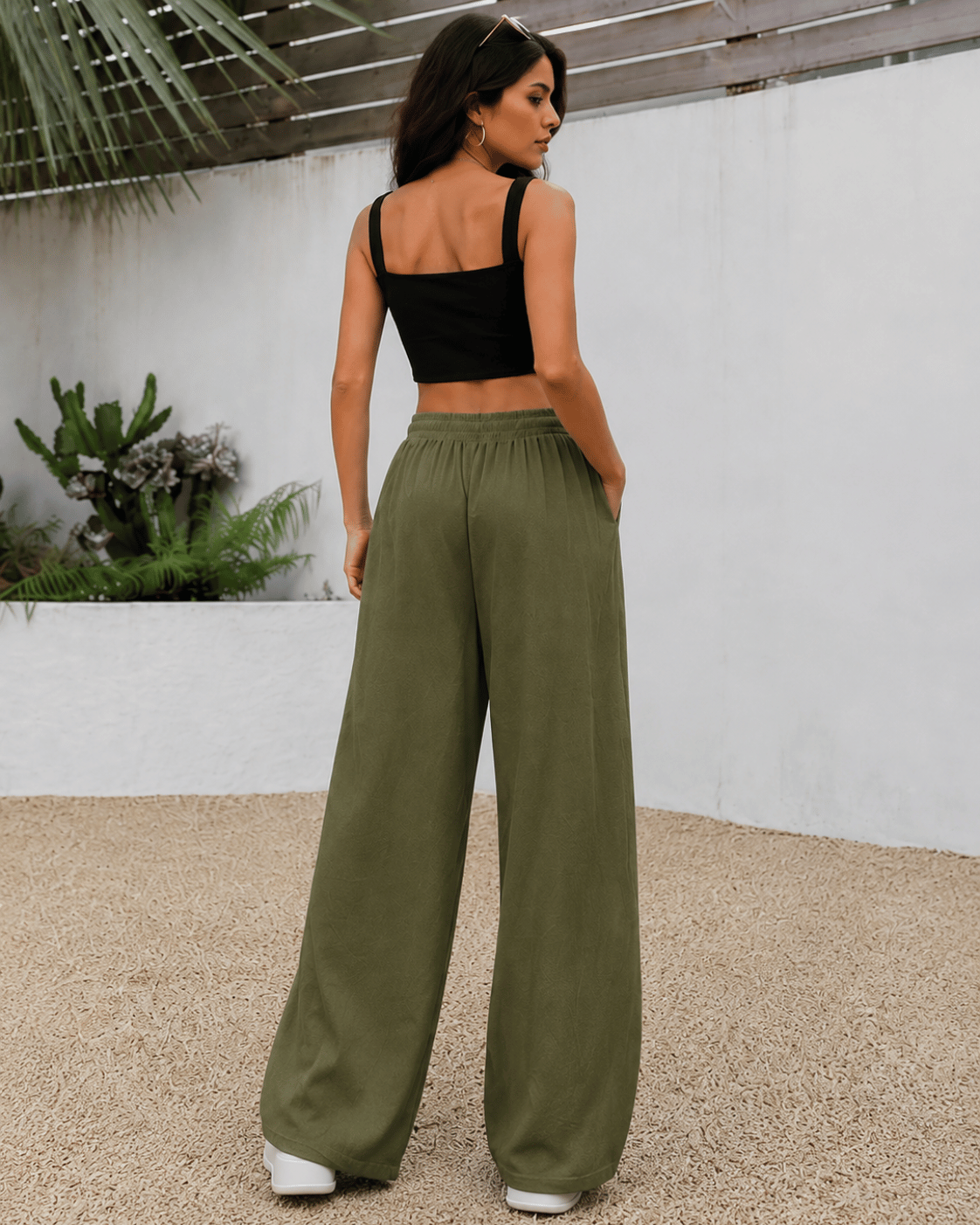 Women's Ivory Wide-Leg Trousers | Premium Everyday Pants