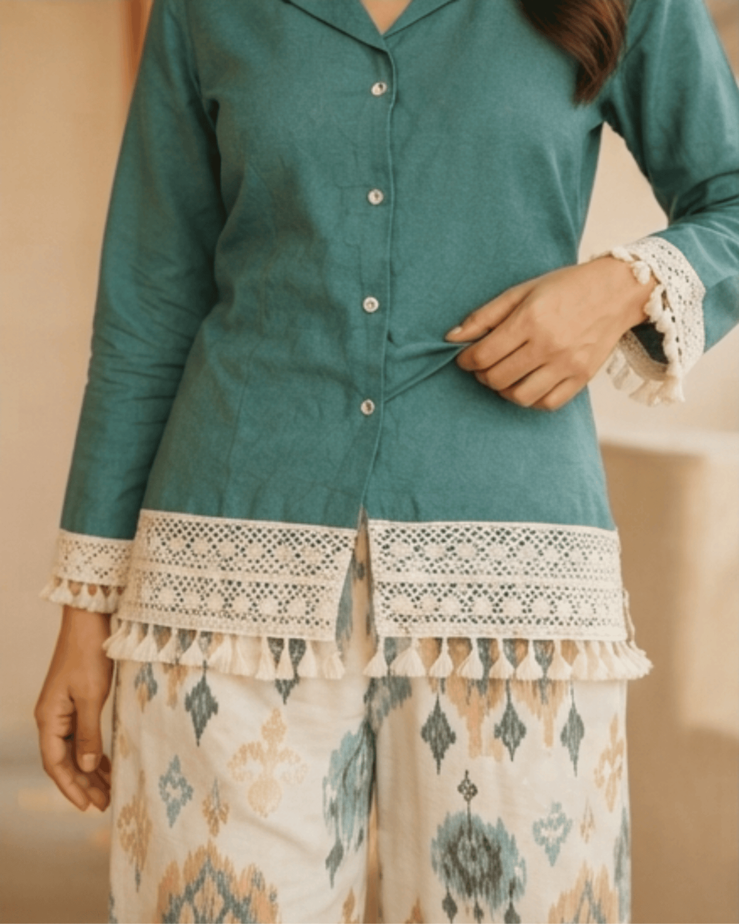 Women's Blue Cotton Co-Ord Set | Casual & Stylish Outfit