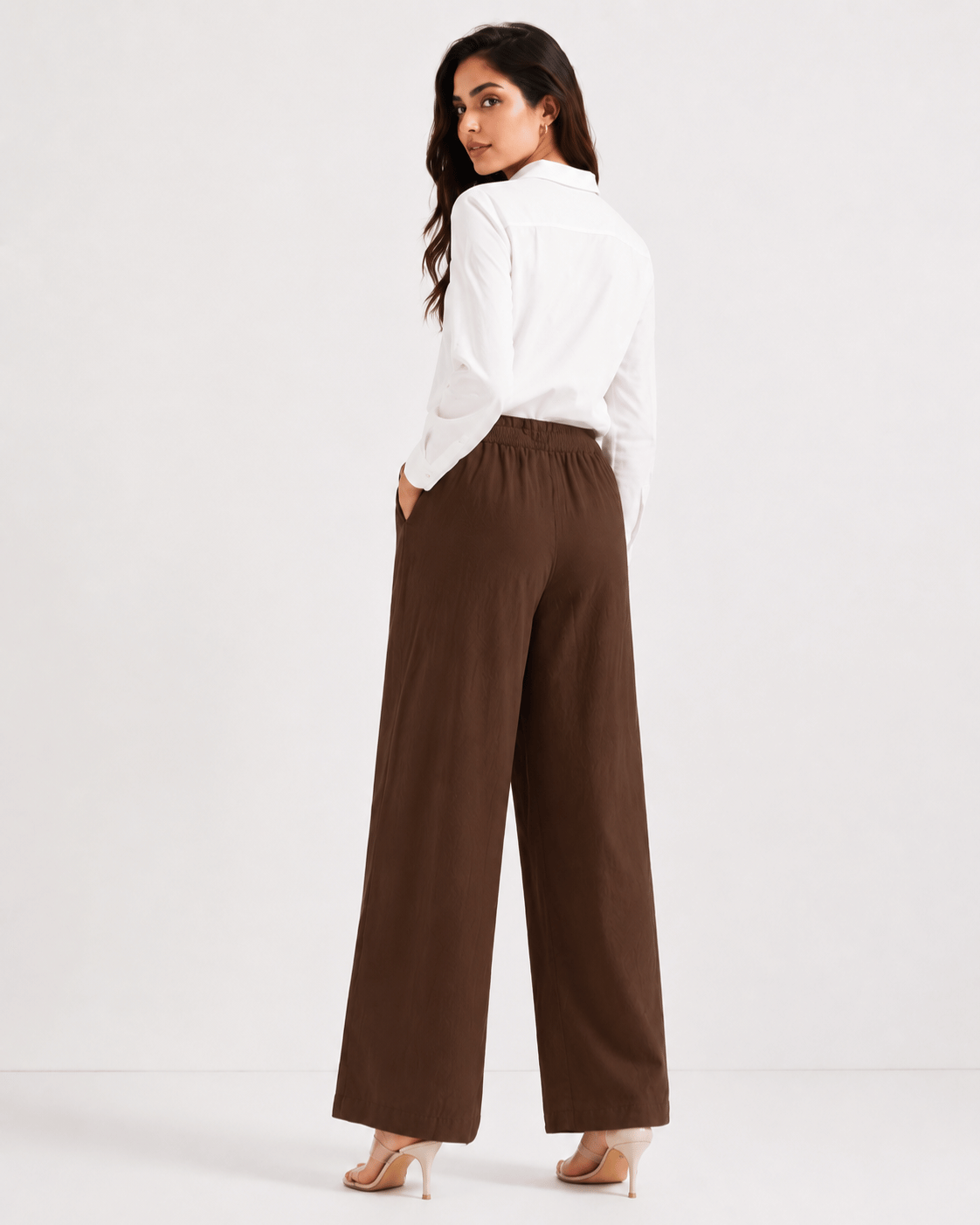 Women's Cotton Linen Blend Wide-Leg Pants