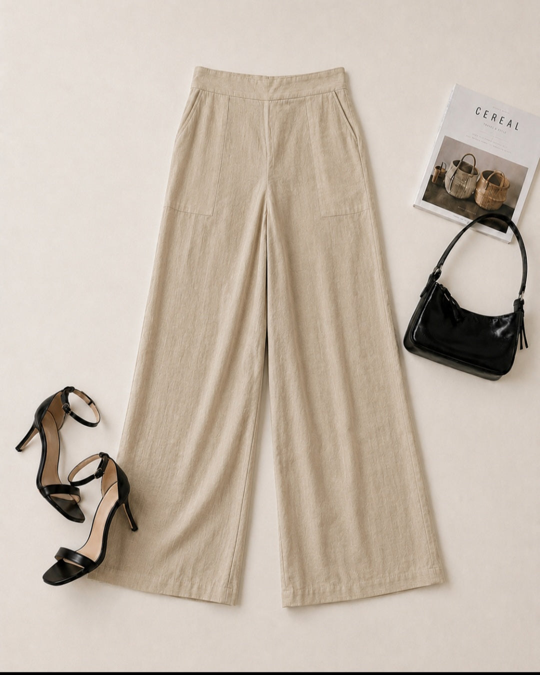 Women's Linen Blend Wide-Leg Pants | Premium Everyday Trousers