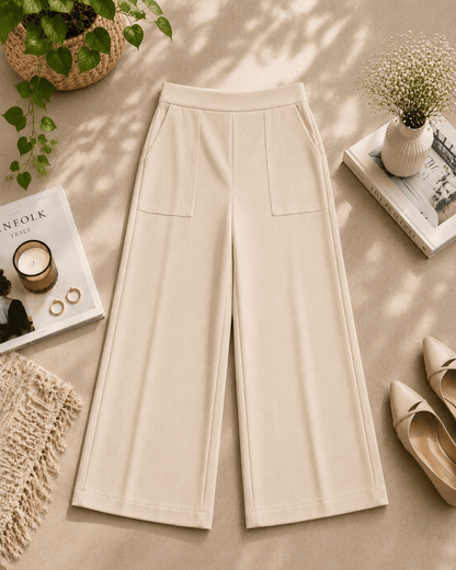Women's Linen Blend Wide-Leg Pants | Premium Everyday Trousers