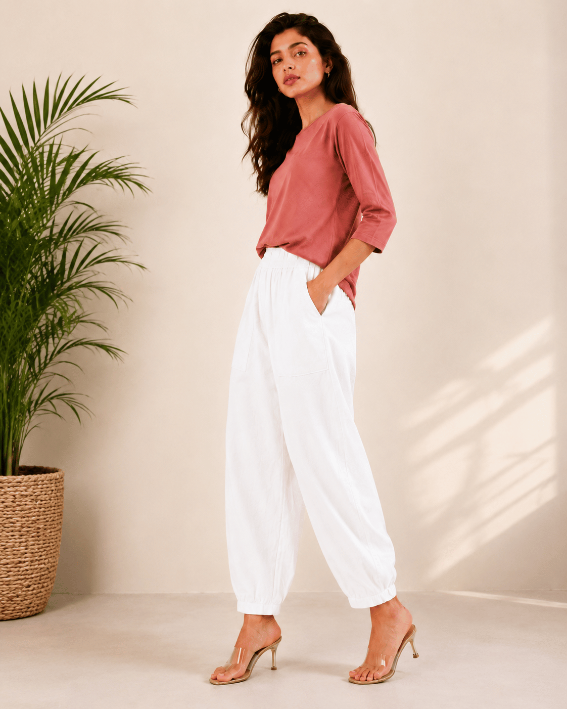 Women's Premium Cotton Pegged Pants