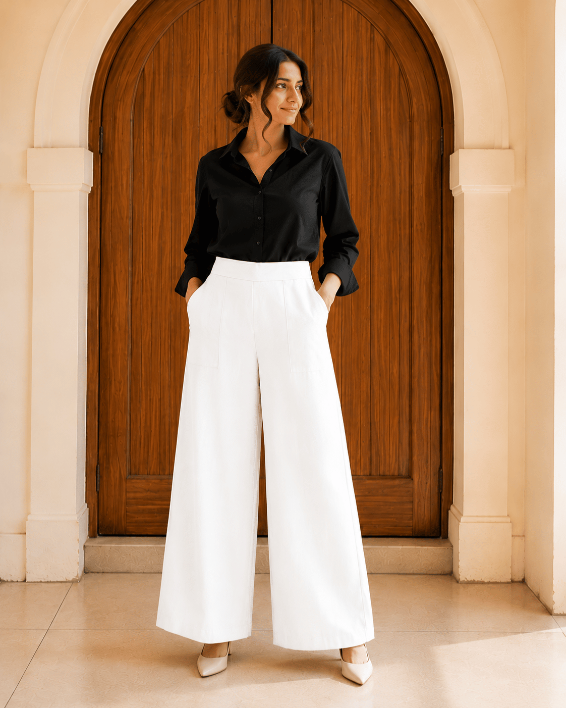 Women's Linen Blend Wide-Leg Pants | Premium Everyday Trousers