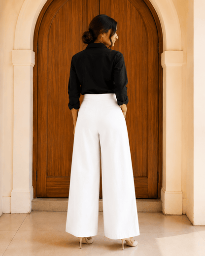 Women's Linen Blend Wide-Leg Pants | Premium Everyday Trousers