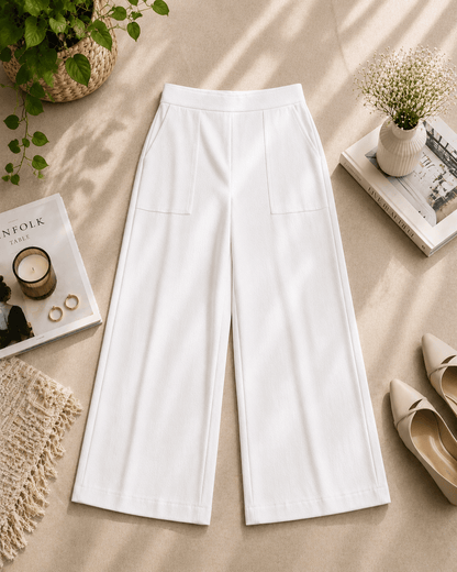 Women's Linen Blend Wide-Leg Pants | Premium Everyday Trousers