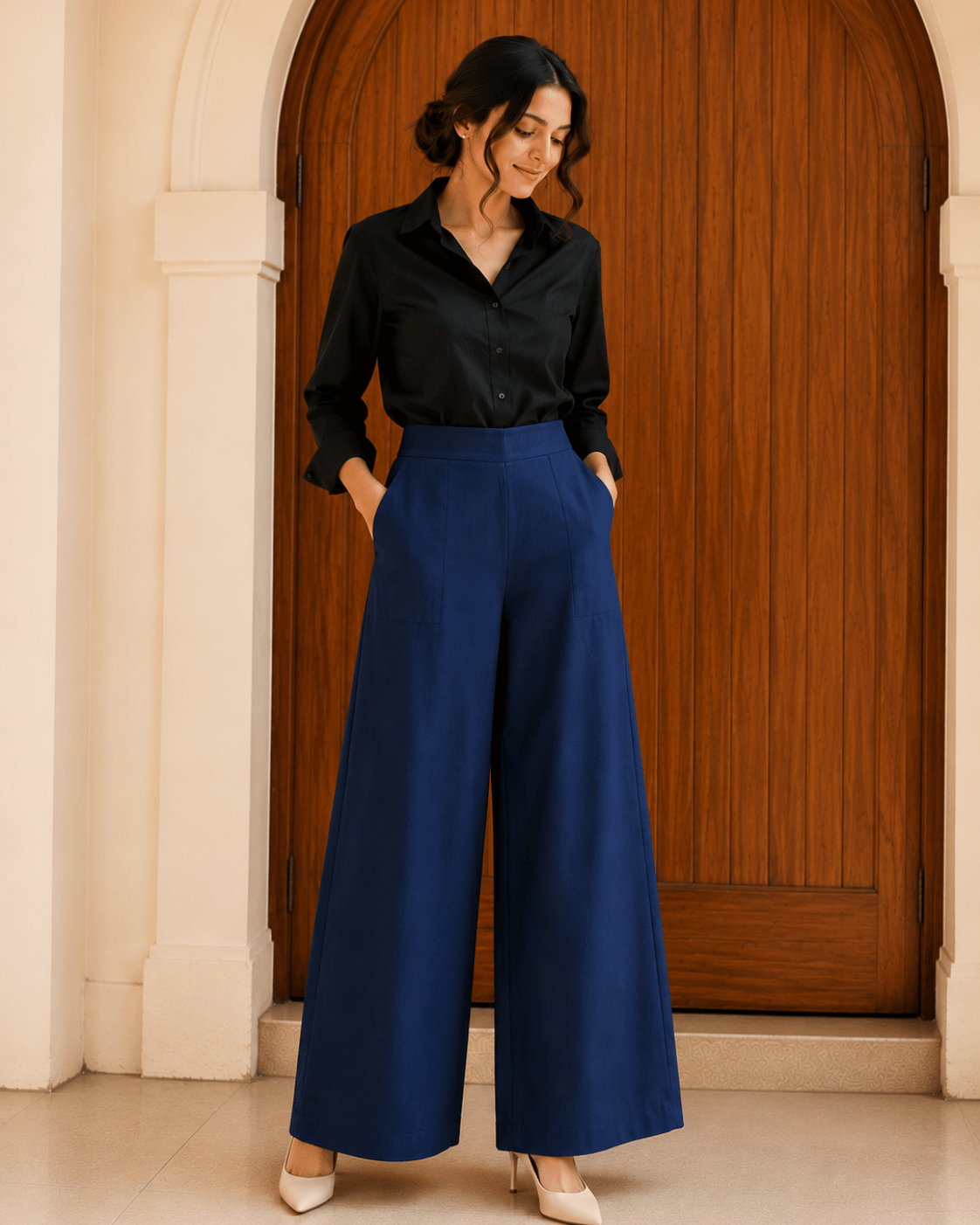 Women's Linen Blend Wide-Leg Pants | Premium Everyday Trousers