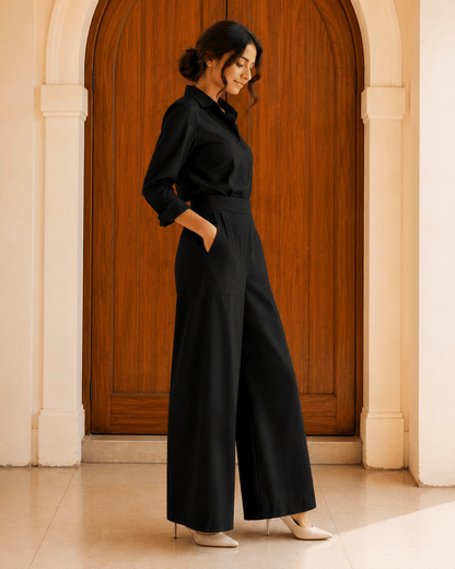 Women's Linen Blend Wide-Leg Pants | Premium Everyday Trousers