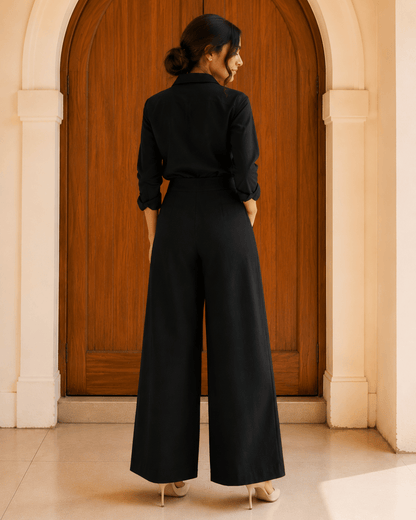 Women's Linen Blend Wide-Leg Pants | Premium Everyday Trousers