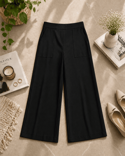 Women's Linen Blend Wide-Leg Pants | Premium Everyday Trousers