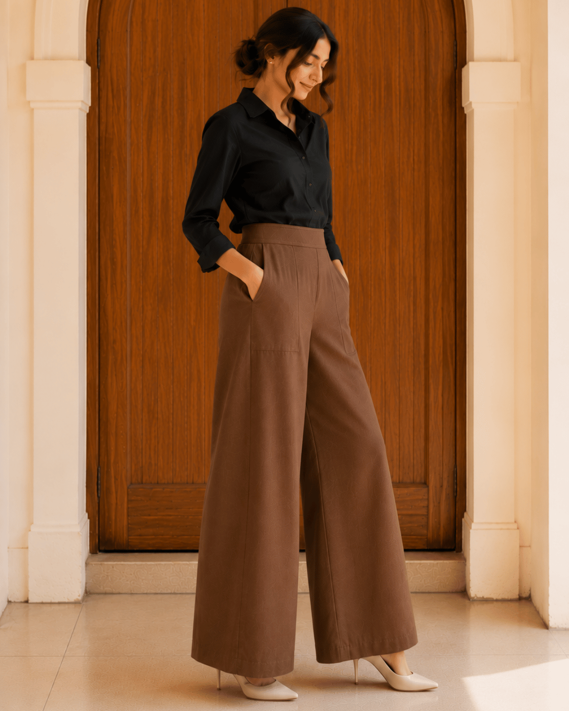 Women's Linen Blend Wide-Leg Pants | Premium Everyday Trousers
