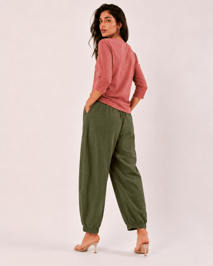 Women's Premium Cotton Pegged Pants