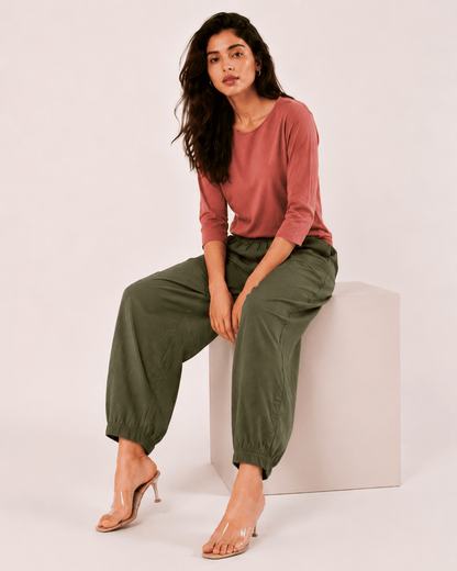 Women's Premium Cotton Pegged Pants