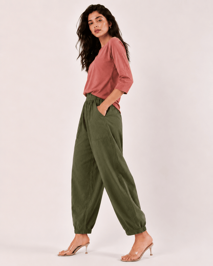 Women's Premium Cotton Pegged Pants