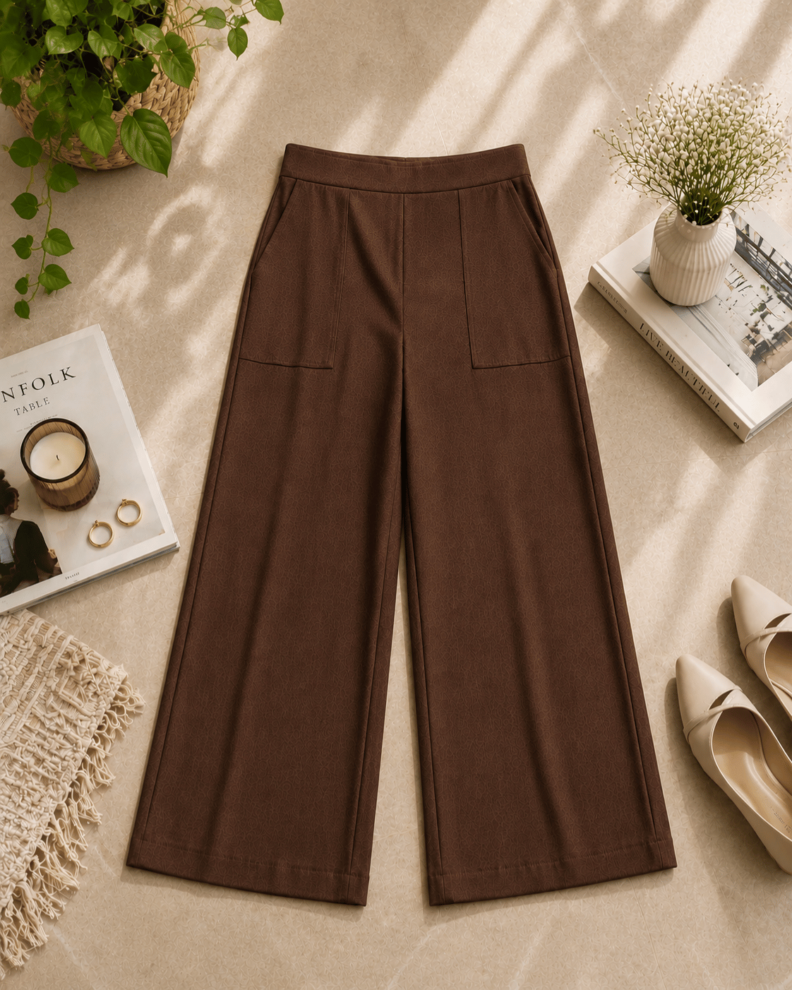 Women's Linen Blend Wide-Leg Pants | Premium Everyday Trousers