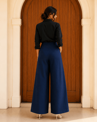 Women's Linen Blend Wide-Leg Pants | Premium Everyday Trousers
