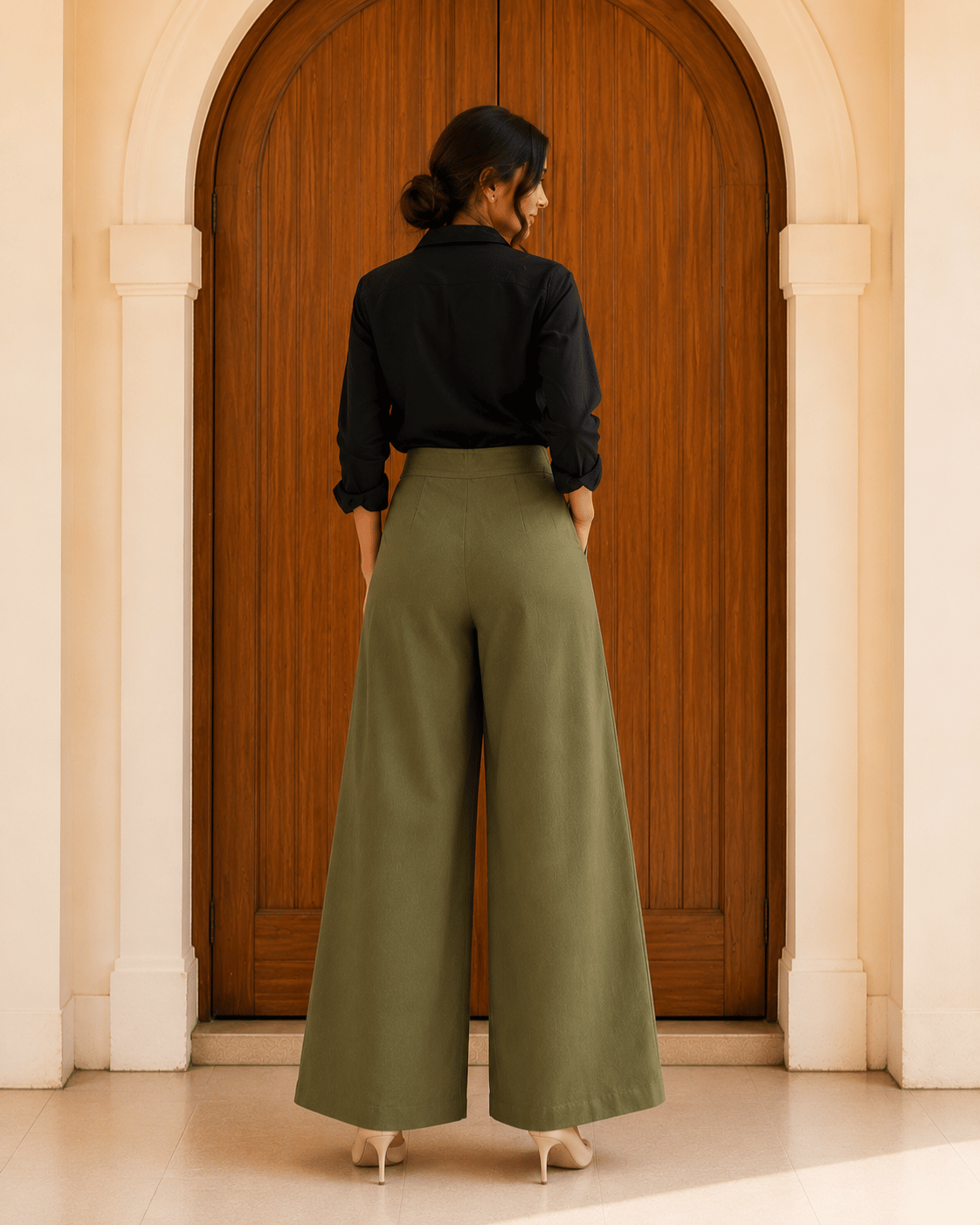Women's Linen Blend Wide-Leg Pants | Premium Everyday Trousers