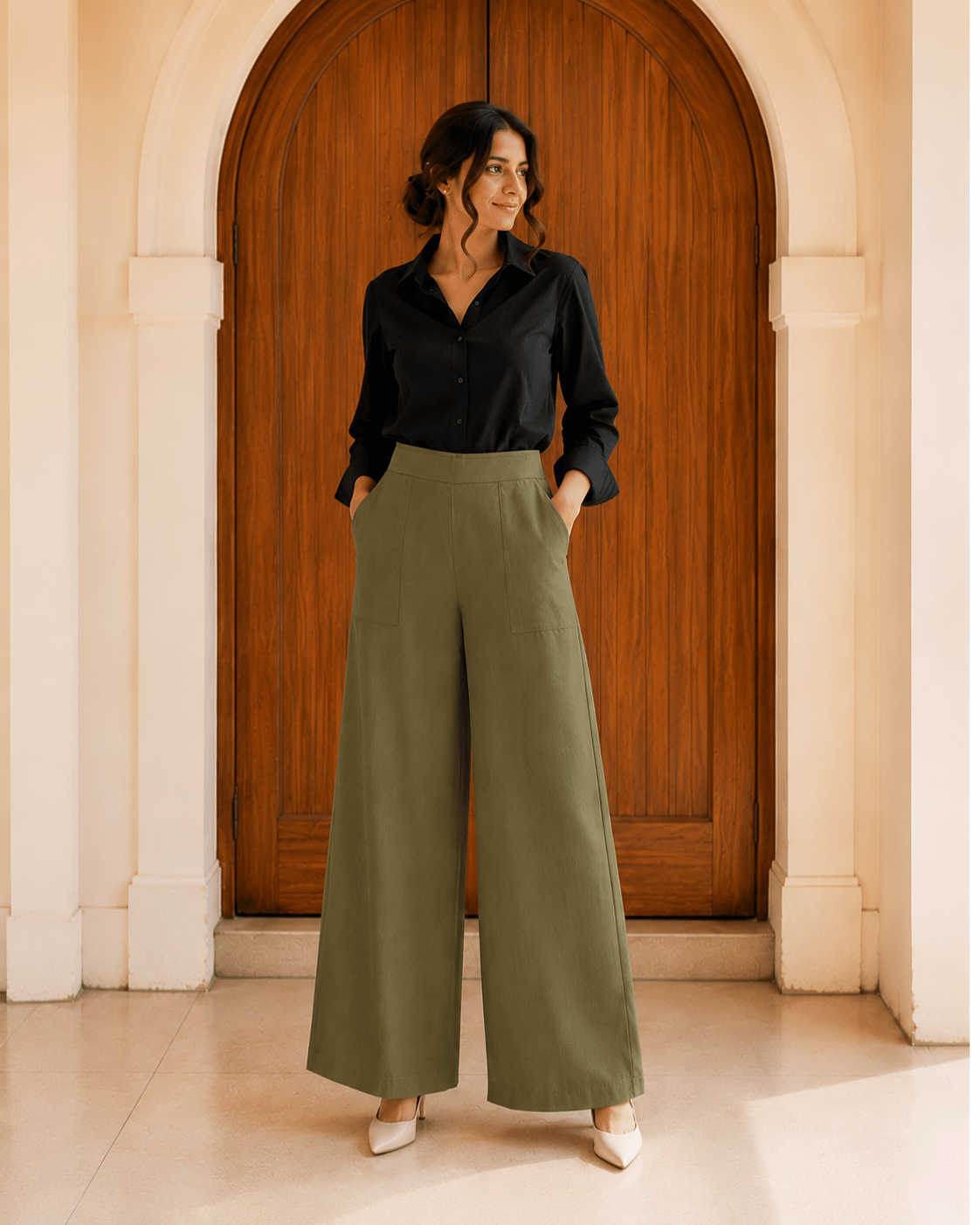Women's Linen Blend Wide-Leg Pants | Premium Everyday Trousers