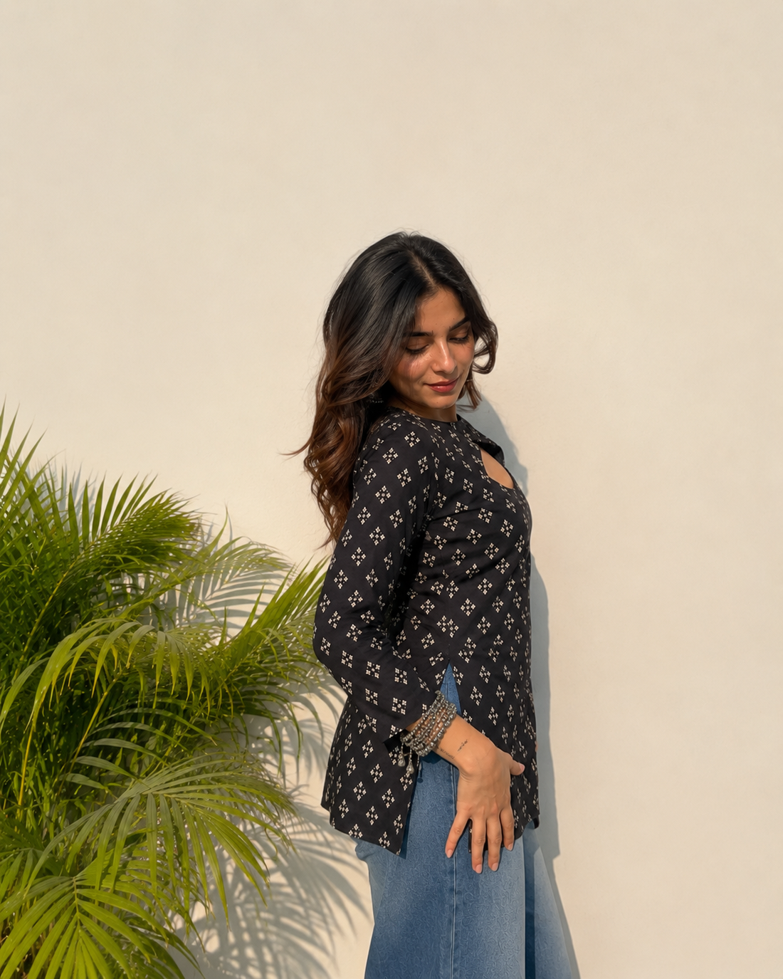 Women Printed Pure Cotton Straight Kurti