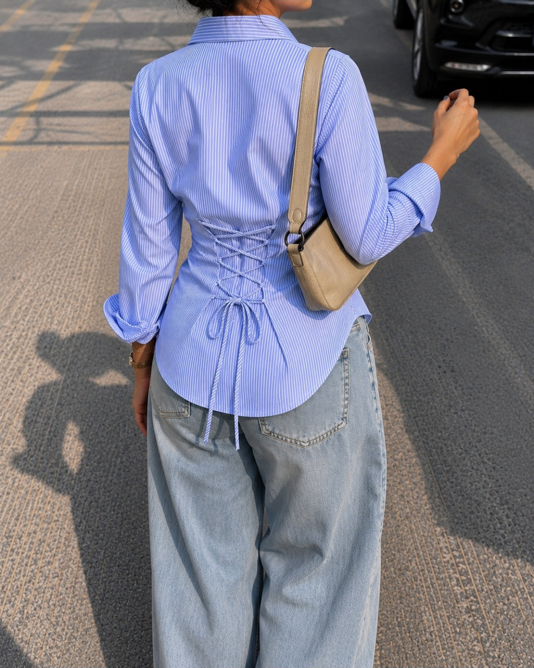 Women Comfort Slim Fit Striped Formal Shirt