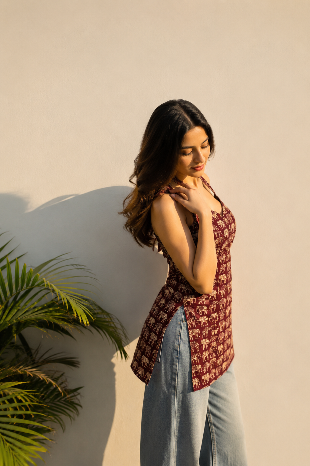 Women Printed Pure Cotton Straight Kurti