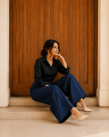 Women's Linen Blend Wide-Leg Pants | Premium Everyday Trousers