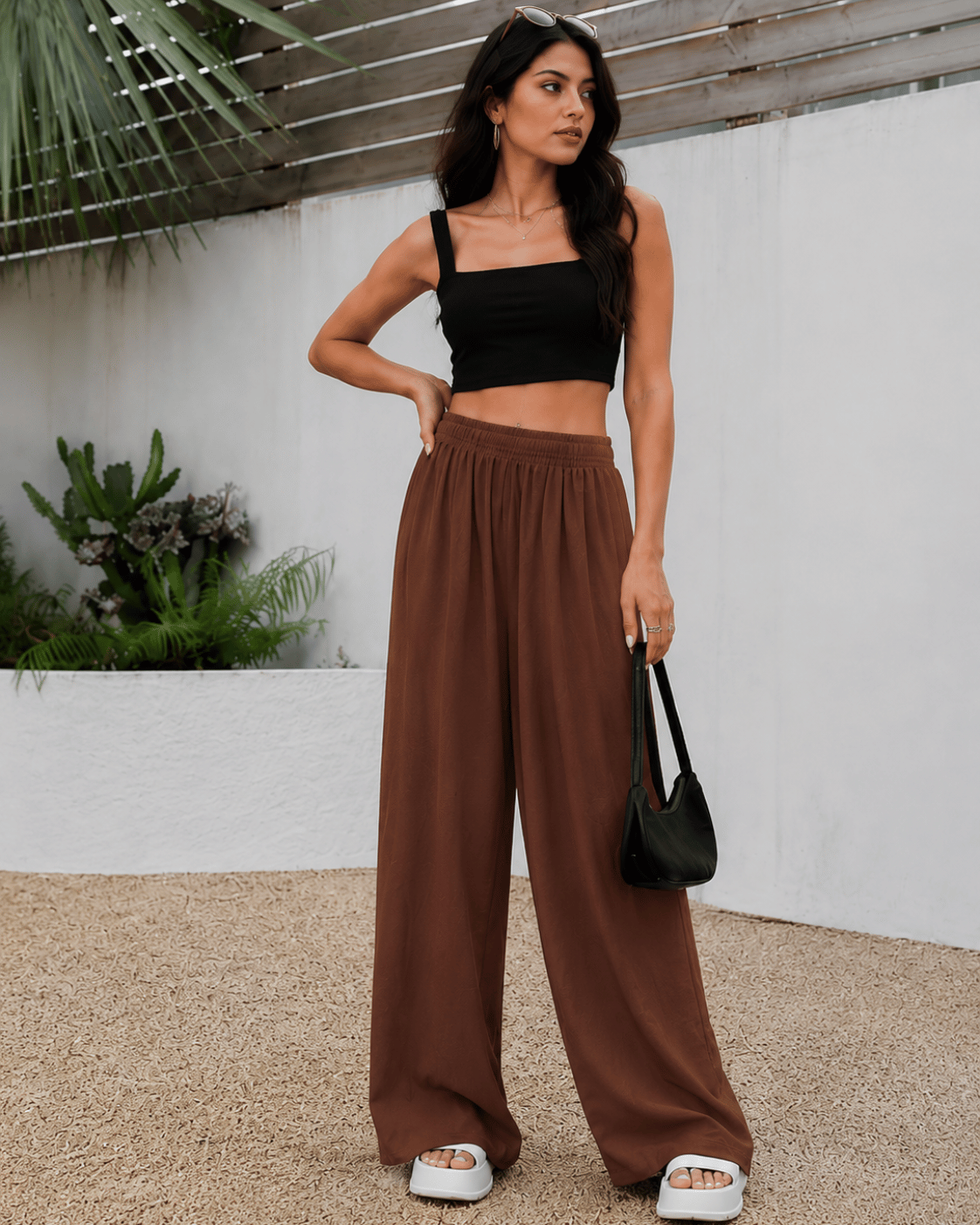 Women's Ivory Wide-Leg Trousers | Premium Everyday Pants