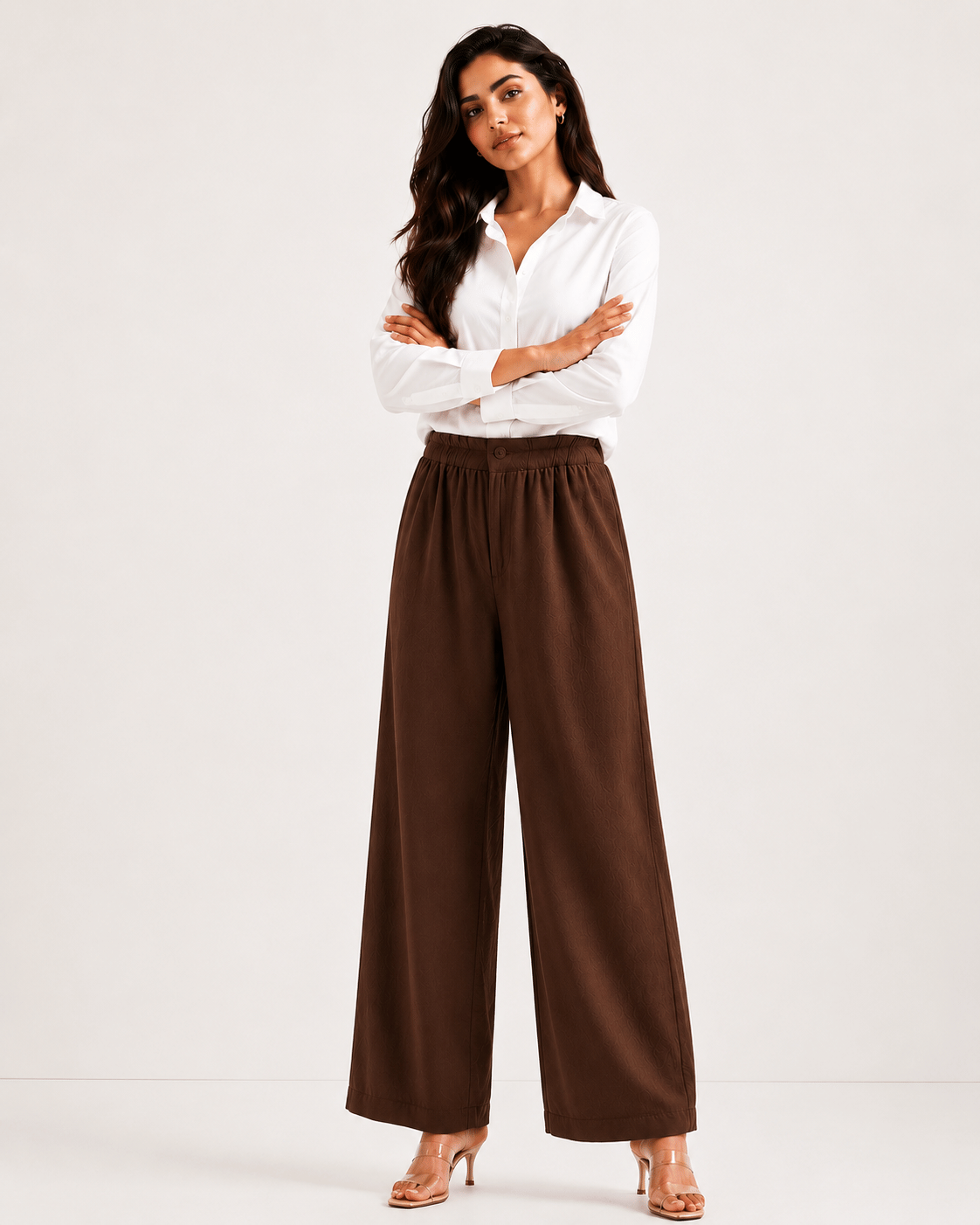 Women's Cotton Linen Blend Wide-Leg Pants