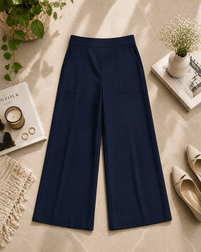 Women's Linen Blend Wide-Leg Pants | Premium Everyday Trousers