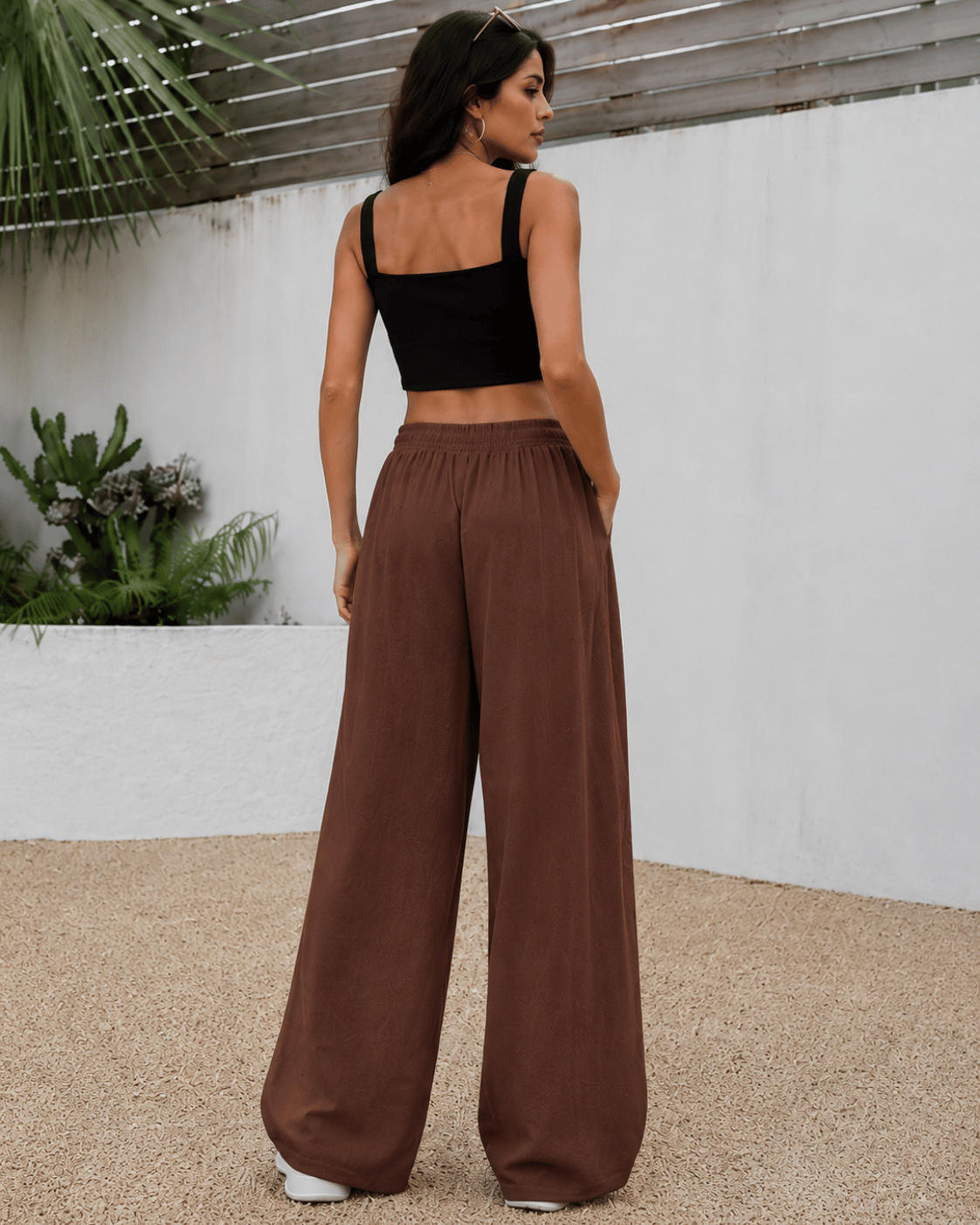 Women's Ivory Wide-Leg Trousers | Premium Everyday Pants