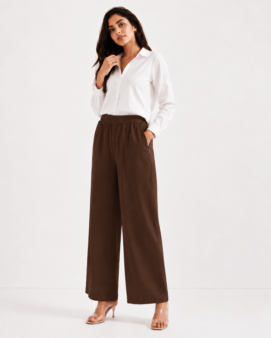 Women's Cotton Linen Blend Wide-Leg Pants