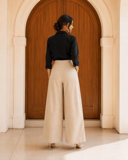 Women's Linen Blend Wide-Leg Pants | Premium Everyday Trousers
