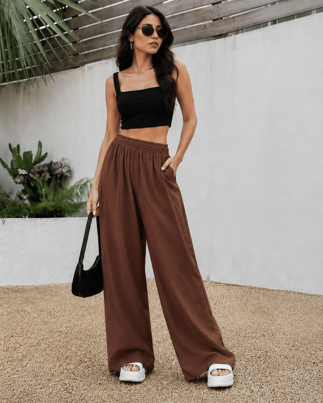 Women's Ivory Wide-Leg Trousers | Premium Everyday Pants