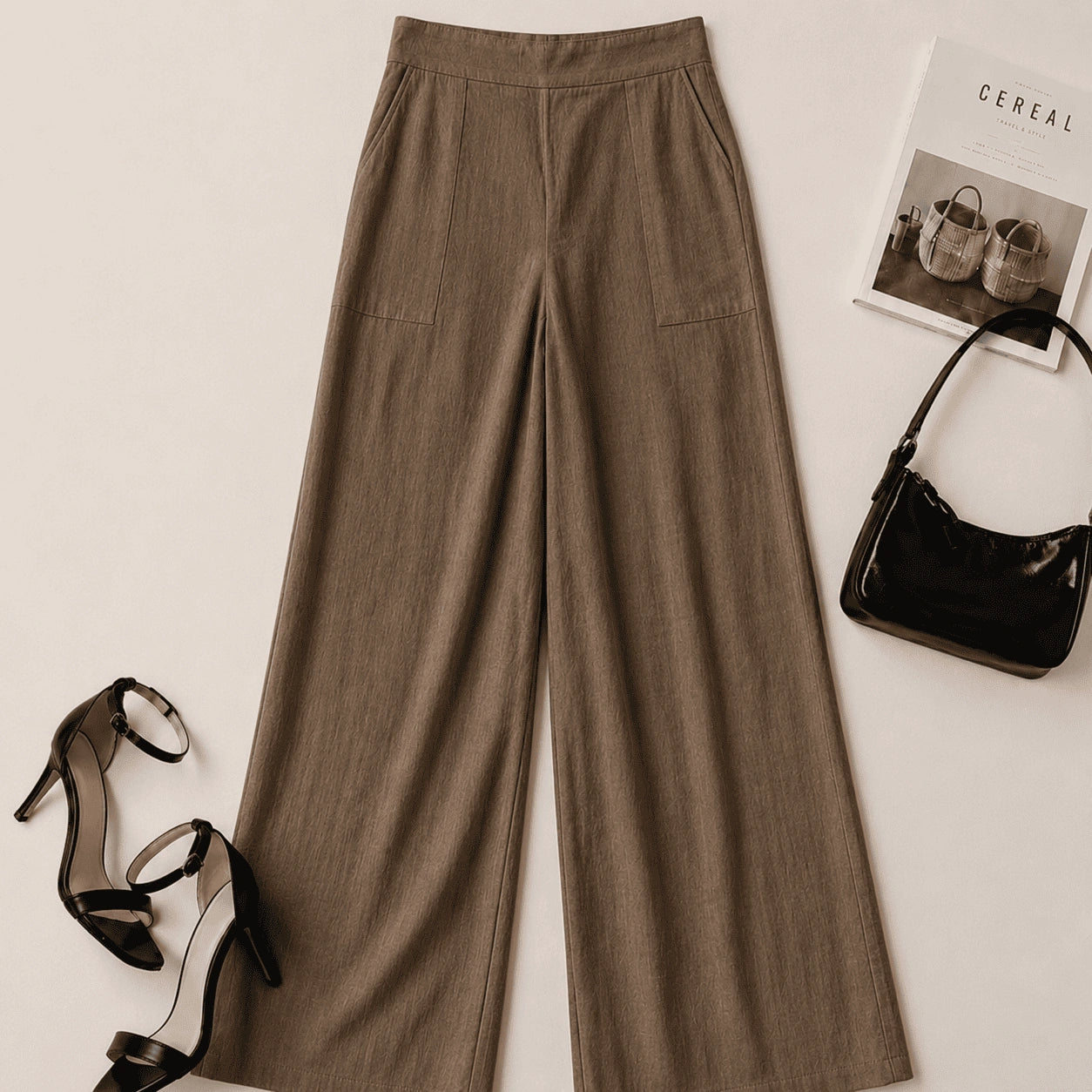 Women's Linen Blend Wide-Leg Pants | Premium Everyday Trousers