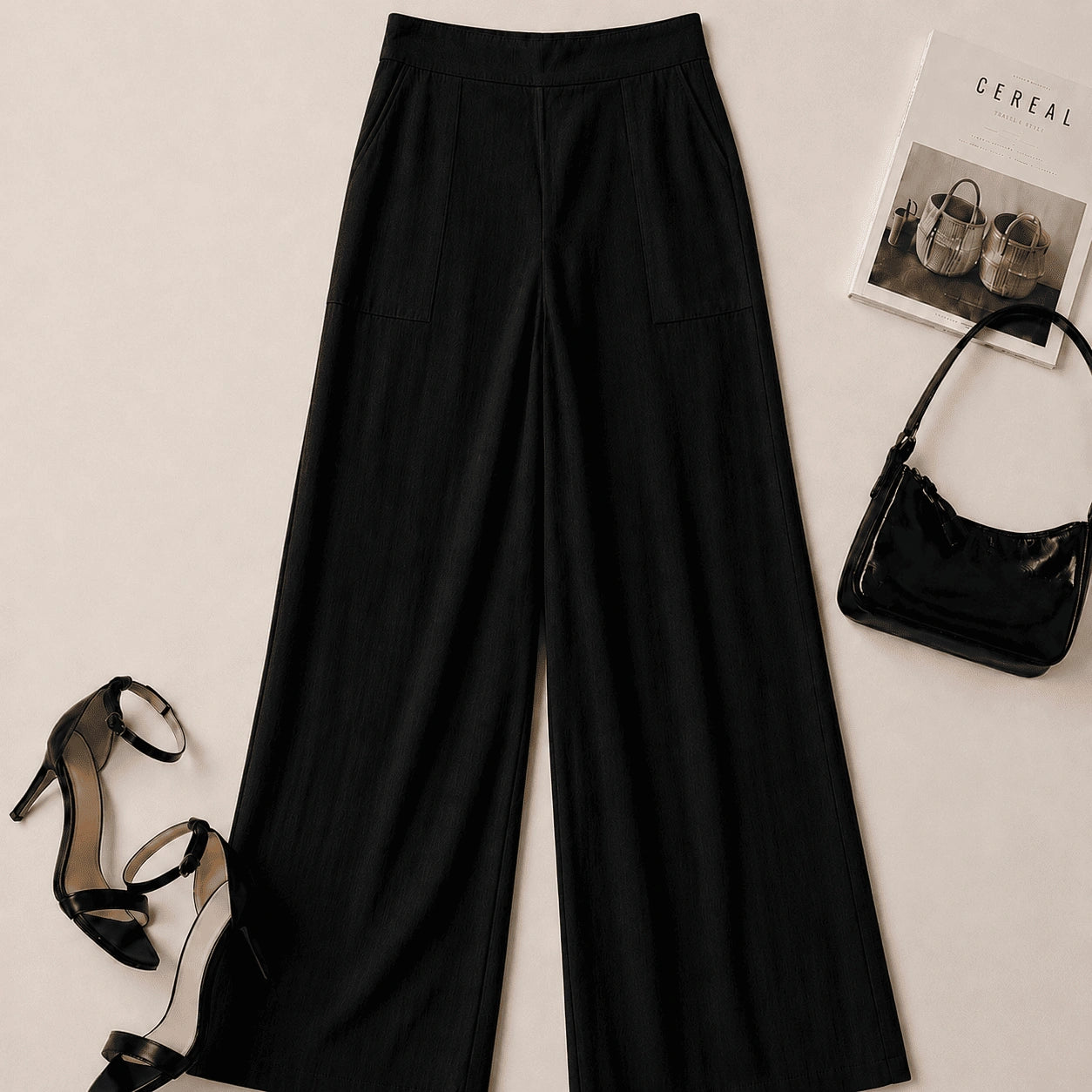 Women's Linen Blend Wide-Leg Pants | Premium Everyday Trousers
