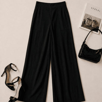 Women's Linen Blend Wide-Leg Pants | Premium Everyday Trousers